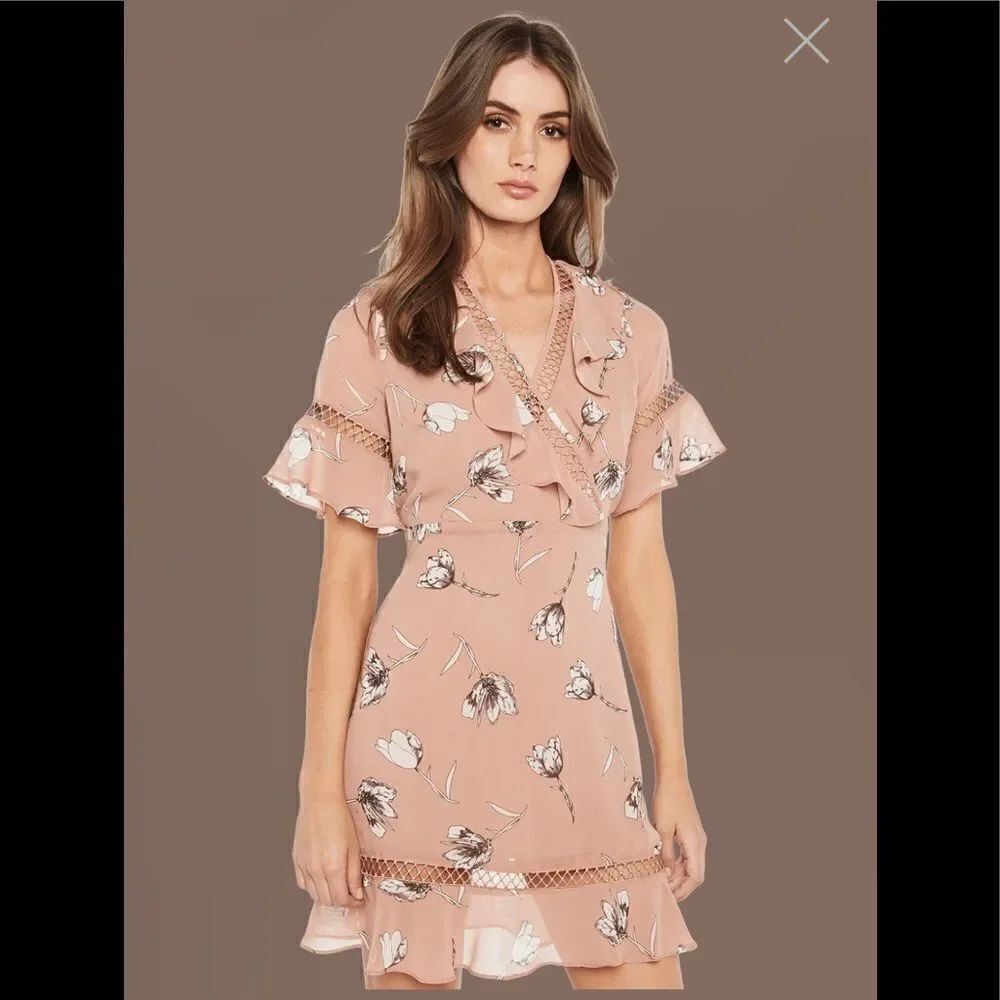 BARDOT Tarryn Print dress in Paper Floral , size 6/S